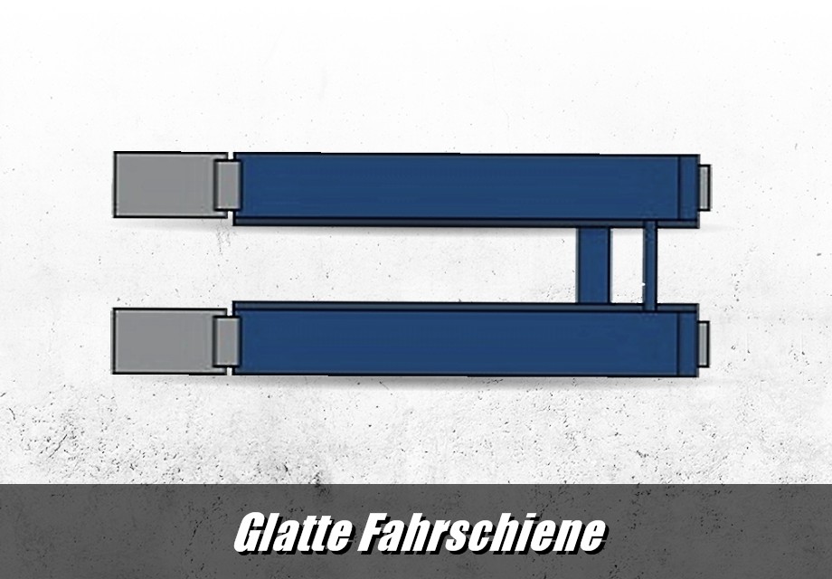 Glatte Fahrschiene